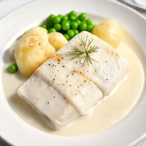 Traditionell Lutfisk med Vitsås