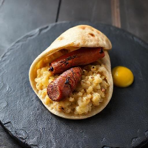 Tunnbrödsrulle med Potatis- och Kålmos