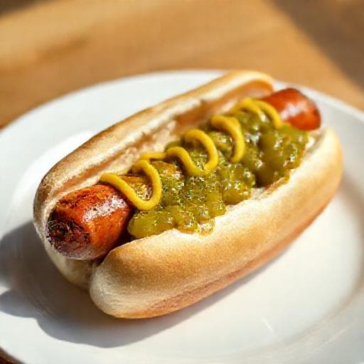 Klassisk Korv med Bröd och Bostongurka