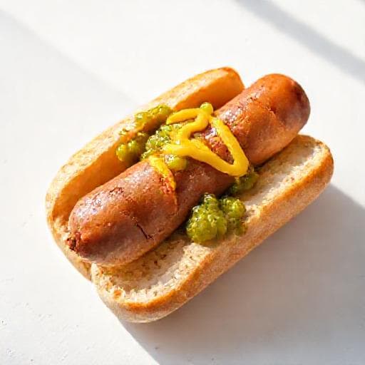 Snabb Korv med Bröd med Bostongurka
