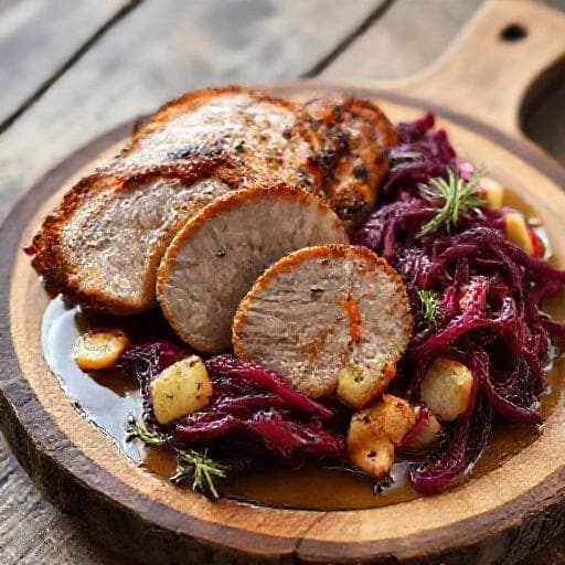 Flæskesteg med Äpple och Rosmarin