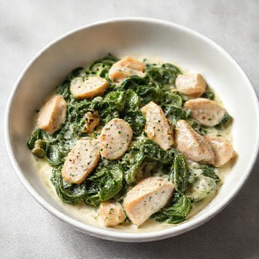 Snabbvariant: Kyckling med Spenat och Grädde