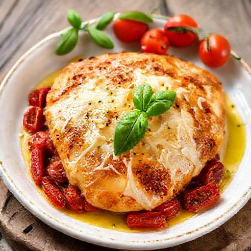 Klassisk Kyckling med Soltorkade Tomater och Parmesan