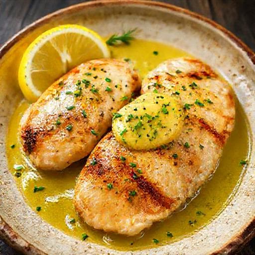 Kyckling Piccata med Citron- och Örtsmör