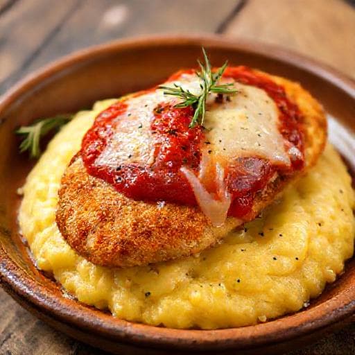 Kyckling Parmigiana med Polenta