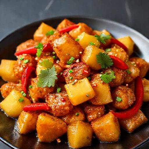 General Tso-kyckling med Ananas och Chili