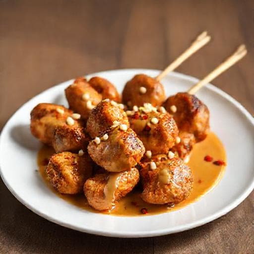Snabb Kycklingsatay med Jordnötssås