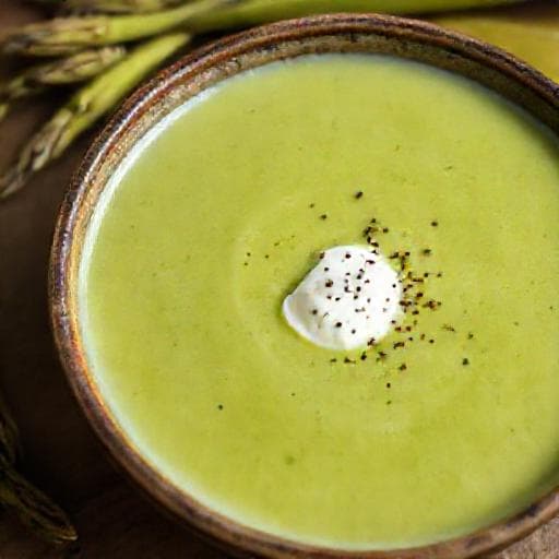 Snabb Sparrissoppa med Crème Fraîche