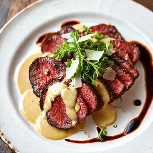 Klassisk Biff Tagliata med Vitlökssås
