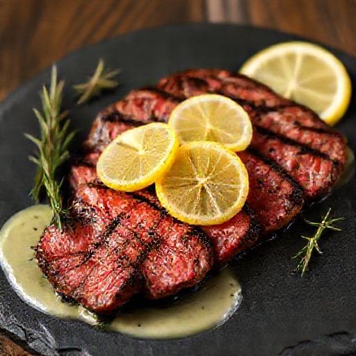 Biff Tagliata med Rosmarinsmör och Citron