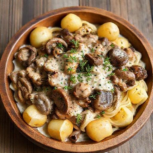 Biff Stroganoff med Svamp och Dill