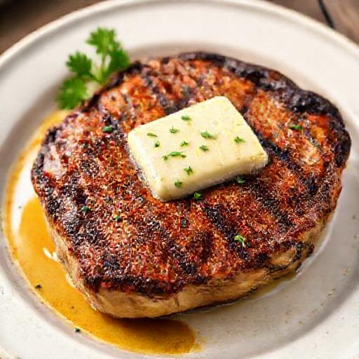 Klassisk Grillad Fläskkotlett med Örtsmör