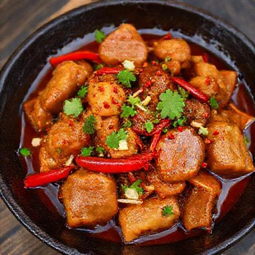 Sötsurt Fläsk med Ingefära och Chili