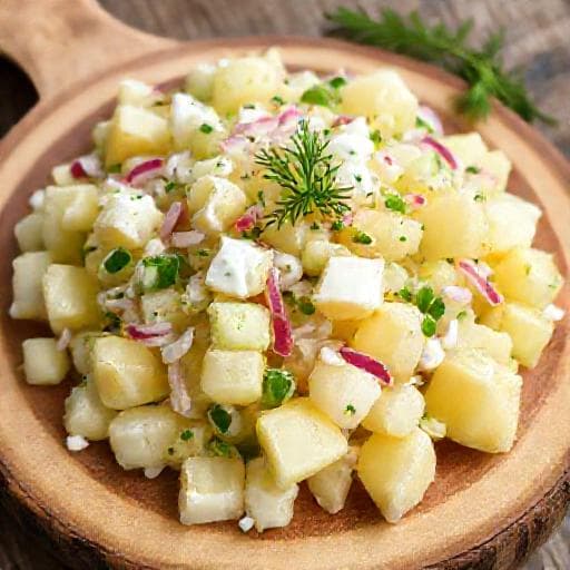 Vlašský šalát s kyslou smotanou a uhorkou