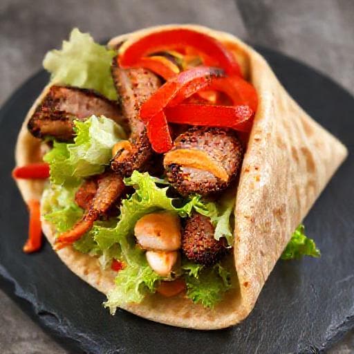 Gyros Pita s Pečeným Bravčovým Mäsom a Pikantnou Omáčkou