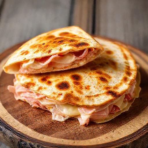 Rýchla Quesadilla so Syrom a Šunkou