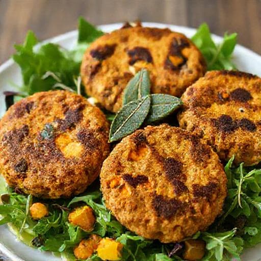 Falafel s Pečenou Tekvicou a Šalviou