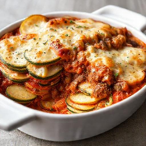 Moussaka s Cukinou a Zemiakmi