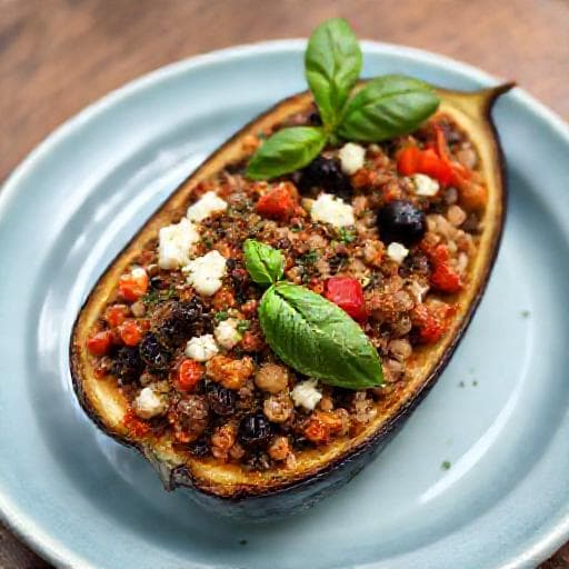 Mediterrán Töltött Padlizsán