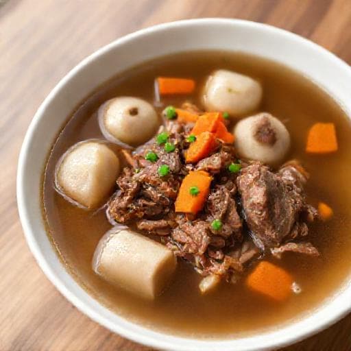 Gyorsított Marhahúsleves Májgombóccal