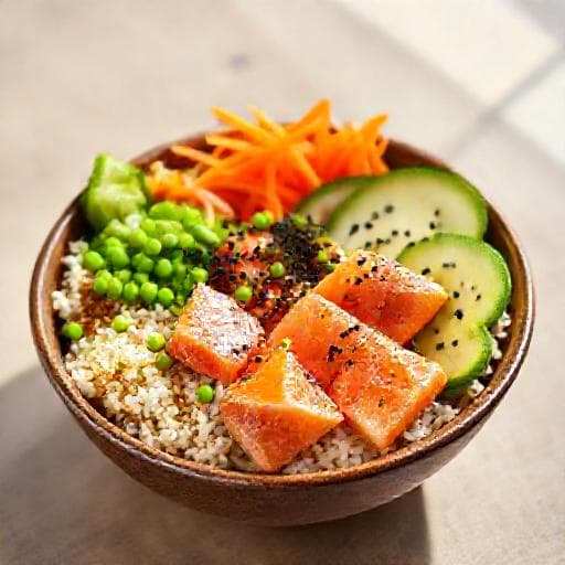 Klasszikus Lazacos Poke Bowl