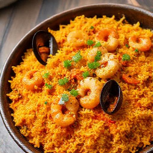 Gyors Paella tenger gyümölcseivel