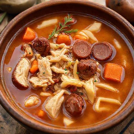 Csíkos Tésztás Lebbencsleves Kolbásszal
