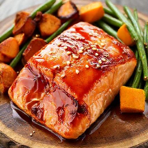 Teriyaki Losos s Medom a Zázvorom