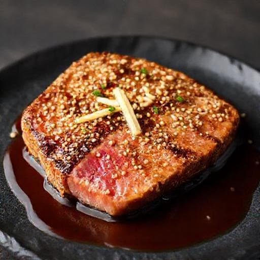Tuniakový steak so sezamom a teriyaki omáčkou