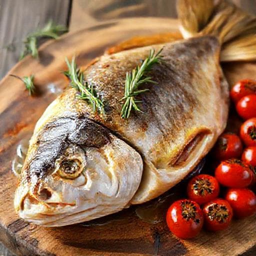 Pečená pražma na masle s rozmarínom a cesnakom