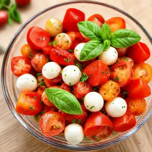 Rýchly šalát Caprese s cherry paradajkami