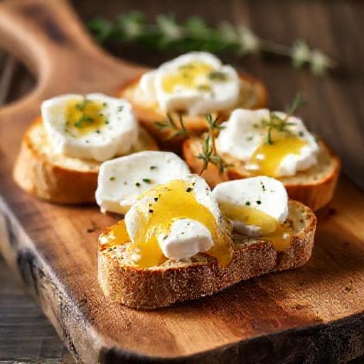 Klasické Crostini s kozím syrom a medom