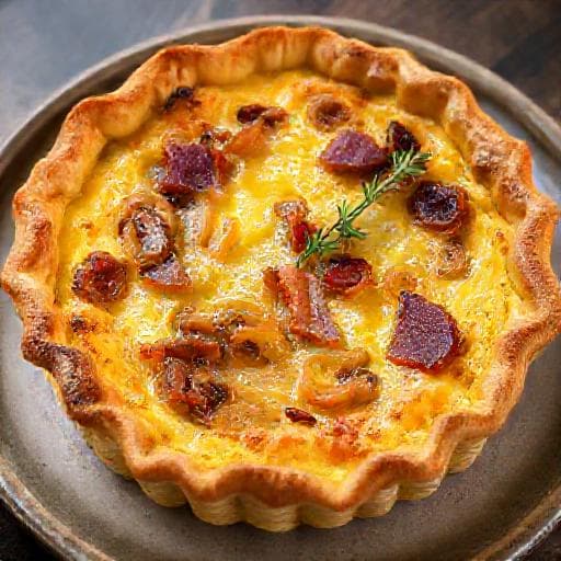 Quiche Lorraine s cibuľovým konfitom