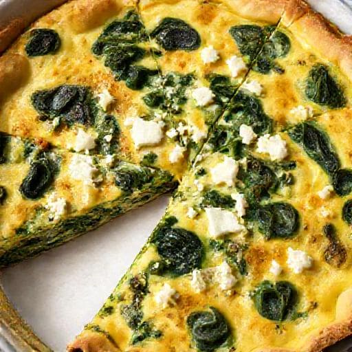 Rýchly špenátový quiche s fetou bez cesta