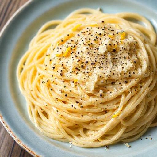 Cacio e Pepe s citrónovou kôrou