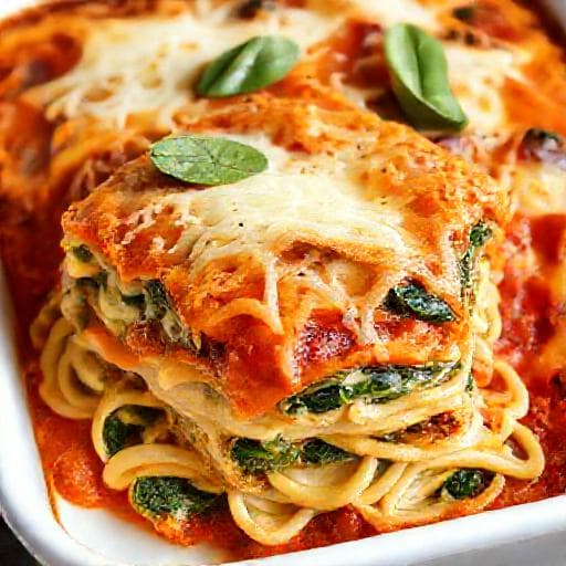 Rýchle špenátové lasagne s cottage syrom