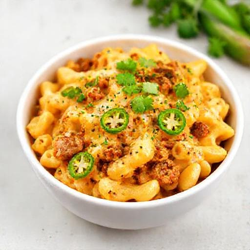 Mac and Cheese s Chorizo a Jalapeño