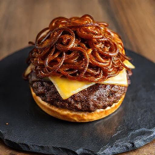 Smash Burger s Karamelizovanou Cibuľou
