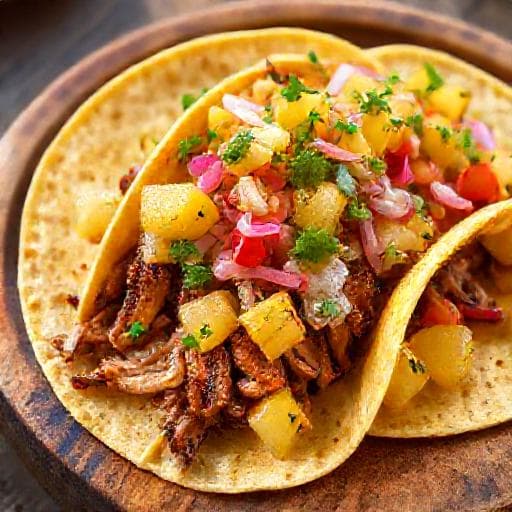 Tacos al Pastor s Ananásovou salsou