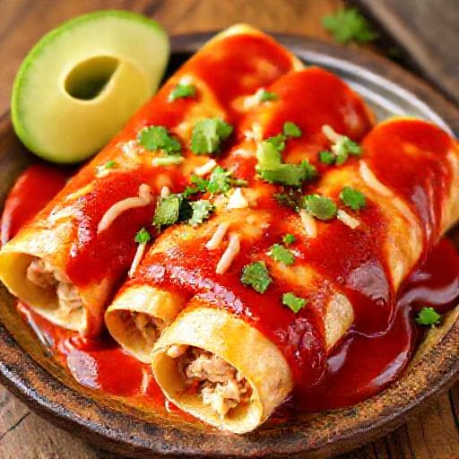 Tradičné Enchiladas s Kuracím Mäsom
