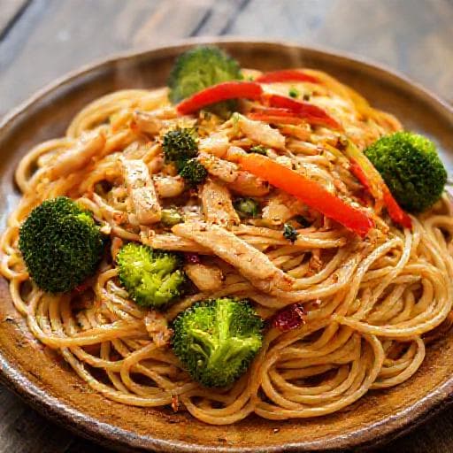 Rýchly Chow Mein z kuracieho mäsa