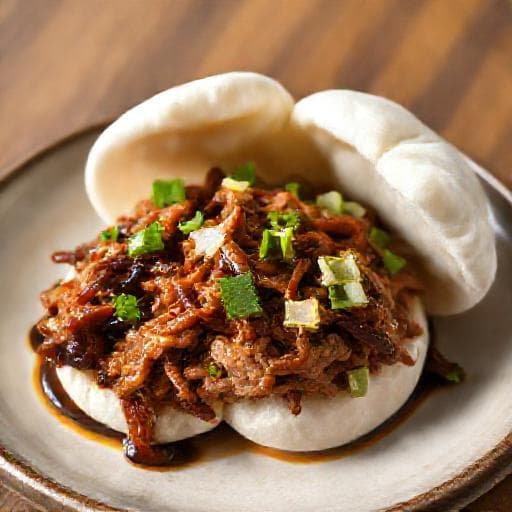 Tradičné Bao Buny s Trhaným Bravčovým Mäsom