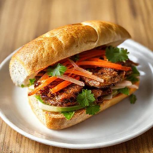 Tradičné Bánh mì s bravčovým mäsom