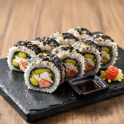 Klasické Kalifornské Sushi Rolky (Uramaki)