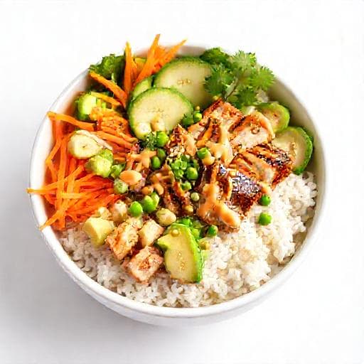 Klasický poké bowl s kuracím mäsom