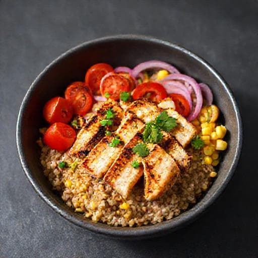 Rýchly poké bowl s kuracím mäsom