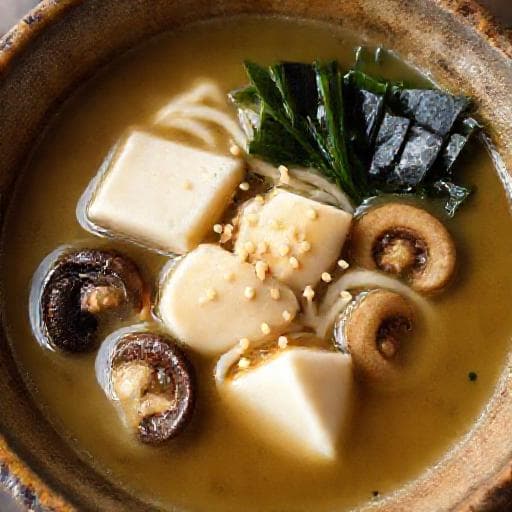 Udon polievka s miso a tofu