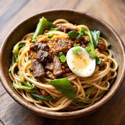 Pad See Ew s Hovädzím mäsom a Pak Choi