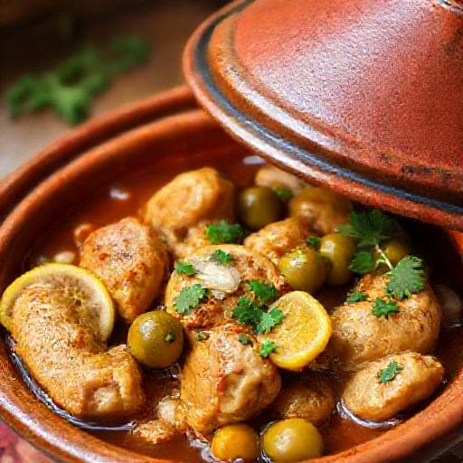 Tradičný Marocký Kurací Tajine