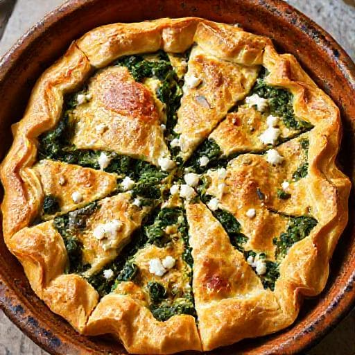 Tradičná špenátová pita (Spanakopita)